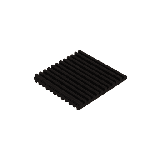 Pad, Anti-Vibr, Rubber, 3X3X3/8"